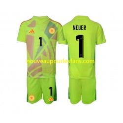 Maillot Allemagne Manuel Neuer 1 Gardien Enfant Tenue Extérieur Euro 2024 Manche Courte