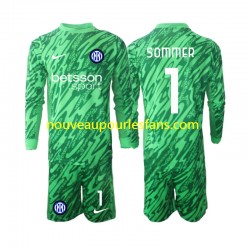 Maillot Inter Milan Yann Sommer 1 Gardien Enfant Tenue Domicile 2024-2025 Manche Longue