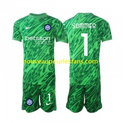 Maillot Inter Milan Yann Sommer 1 Gardien Enfant Tenue Domicile 2024-2025 Manche Courte