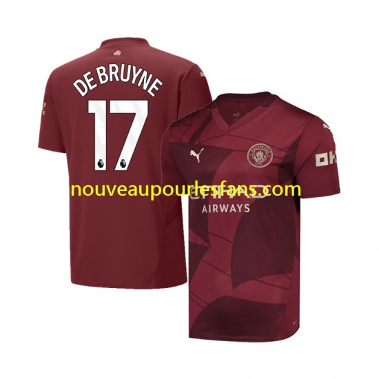 Maillot Manchester City DE BRUYNE 17 Homme Tenue 3ème 2024-2025 Manche Courte