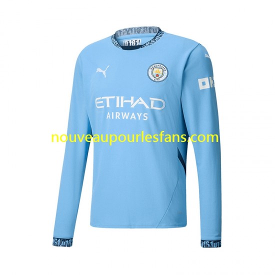 Maillot Manchester City Homme Tenue Domicile 2024-2025 Manche Longue