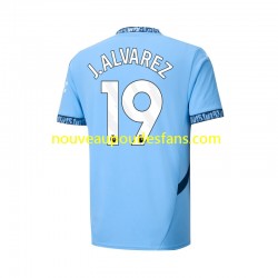 Maillot Manchester City Julian Alvarez 19 Homme Tenue Domicile 2024-2025 Manche Courte