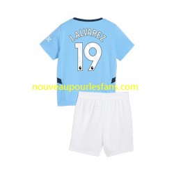 Maillot Manchester City Julian Alvarez 19 Enfant Tenue Domicile 2024-2025 Manche Courte