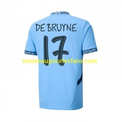 Maillot Manchester City UCL Font DE BRUYNE 17 Homme Tenue Domicile 2024-2025 Manche Courte