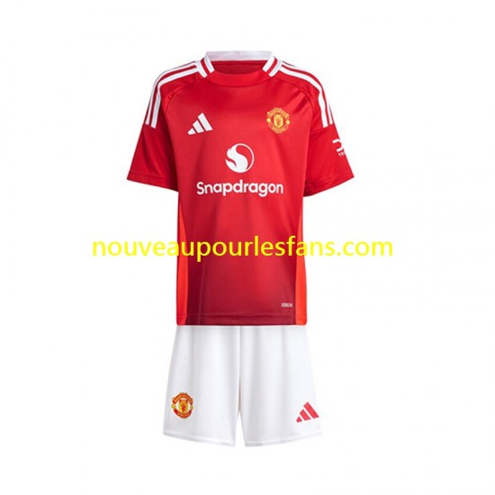 Maillot Manchester United Enfant Tenue Domicile 2024-2025 Manche Courte