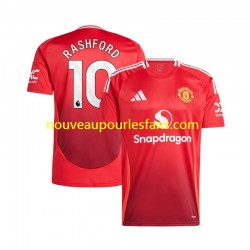 Maillot Manchester United Marcus Rashford 10 Homme Tenue Domicile 2024-2025 Manche Courte