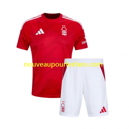 Maillot Nottingham Forest Enfant Tenue Domicile 2024-2025 Manche Courte
