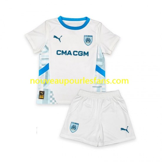 Maillot Olympique de Marseille Enfant Tenue Domicile 2024-2025 Manche Courte
