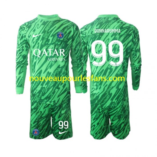 Maillot Paris Saint-Germain Gianluigi Donnarumma 99 Gardien Enfant Tenue Extérieur 2024-2025 Manche Longue