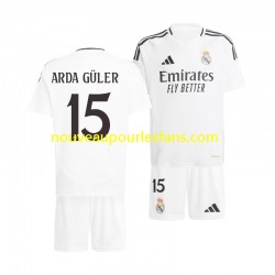 Maillot Real Madrid Arda Guler 15 Enfant Tenue Domicile 2024-2025 Manche Courte