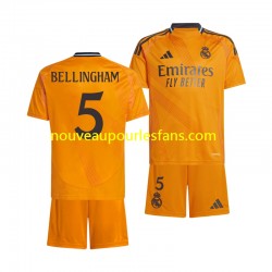Maillot Real Madrid BELLINGHAM 5 Enfant Tenue Extérieur 2024-2025 Manche Courte