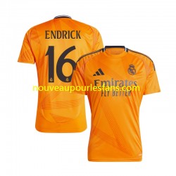 Maillot Real Madrid ENDRICK 16 Homme Tenue Extérieur 2024-2025 Manche Courte