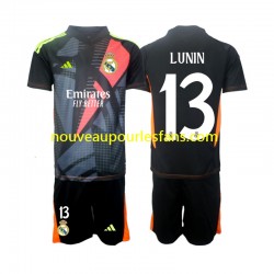 Maillot Real Madrid Andriy Lunin 13 Gardien Enfant Tenue Extérieur 2024-2025 Manche Courte