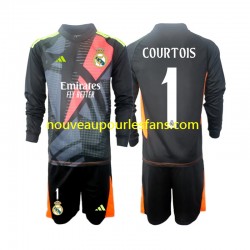Maillot Real Madrid Thibaut Courtois 1 Gardien Enfant Tenue Extérieur 2024-2025 Manche Longue