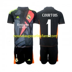Maillot Real Madrid Thibaut Courtois 1 Gardien Enfant Tenue Extérieur 2024-2025 Manche Courte