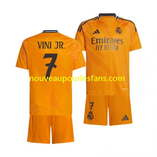 Maillot Real Madrid VINI JR 7 Enfant Tenue Extérieur 2024-2025 Manche Courte