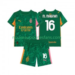 Maillot AC Milan Mike Maignan 16 Gardien Enfant Tenue Extérieur 2025-2026 Manche Courte