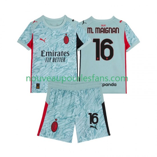 Maillot AC Milan Mike Maignan 16 Gardien Enfant Tenue Domicile 2025-2026 Manche Courte