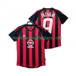 Maillot AC Milan INZAGHI 9 2003 Rétro Homme Tenue Domicile 2002 Manche Courte