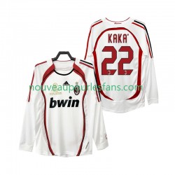 Maillot AC Milan KAKA 22 2007 Rétro Homme Tenue Extérieur 2006 Manche Longue