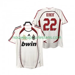 Maillot AC Milan KAKA 22 2007 Rétro Homme Tenue Extérieur 2006 Manche Courte