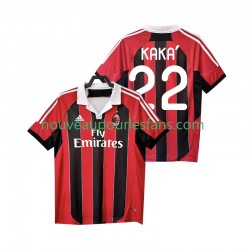 Maillot AC Milan KAKA 22 2012 2013 Rétro Homme Tenue Domicile Manche Courte