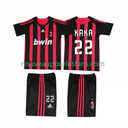 Maillot AC Milan KAKA 22 2009 Rétro Enfant Tenue Domicile 2008 Manche Courte