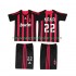 Maillot AC Milan KAKA 22 2009 Rétro Enfant Tenue Domicile 2008 Manche Courte