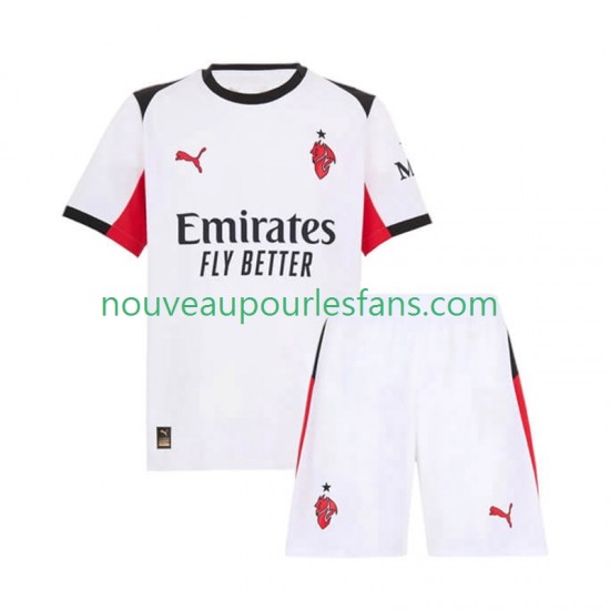 Maillot AC Milan Enfant Tenue Extérieur 2025-2026 Manche Courte