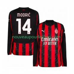 Maillot AC Milan Modrić Luca 14 Homme Tenue Domicile 2025-2026 Manche Longue