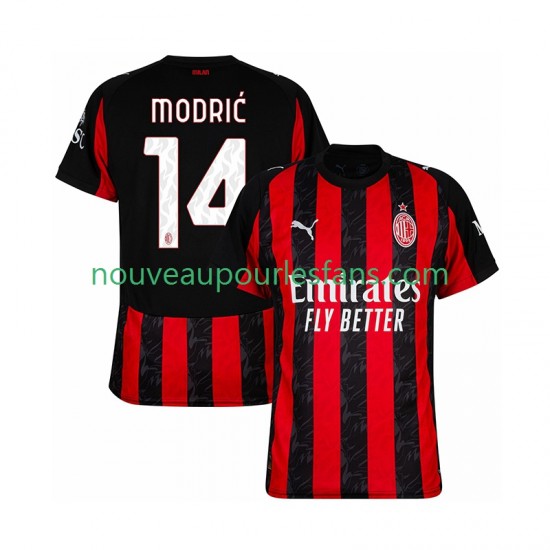 Maillot AC Milan Modrić Luca 14 Homme Tenue Domicile 2025-2026 Manche Courte
