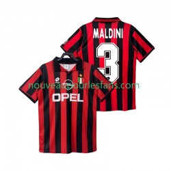 Maillot AC Milan MALDINI 3 1996 1997 Rétro Homme Tenue Domicile Manche Courte