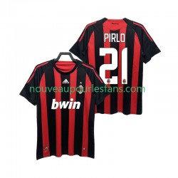 Maillot AC Milan RIRLO 21 2009 Rétro Homme Tenue Domicile 2008 Manche Courte