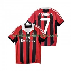 Maillot AC Milan ROBINHO 7 2012 2013 Rétro Homme Tenue Domicile Manche Courte