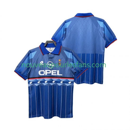 Maillot AC Milan 1995 1996 Rétro Homme Tenue Extérieur Manche Courte