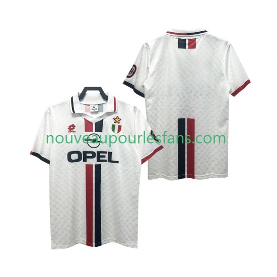 Maillot AC Milan 1996 1997 Rétro Homme Tenue Extérieur Manche Courte