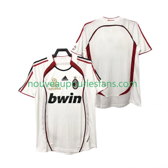Maillot AC Milan 2007 Rétro Homme Tenue Extérieur 2006 Manche Courte