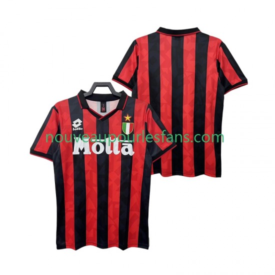 Maillot AC Milan 1993 Rétro Homme Tenue Domicile 1994 Manche Courte