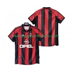 Maillot AC Milan Rétro Homme Tenue Domicile 1999 1998 Manche Courte