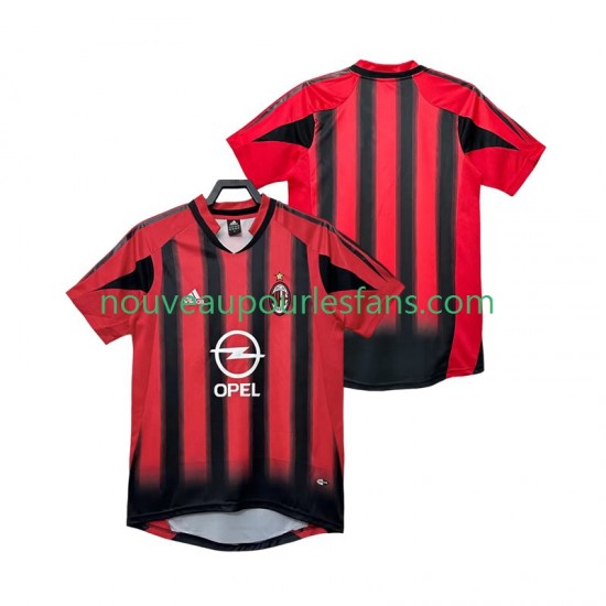 Maillot AC Milan 2004 2005 Rétro Homme Tenue Domicile Manche Courte
