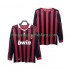Maillot AC Milan 2009 Rétro Homme Tenue Domicile 2010 Manche Longue