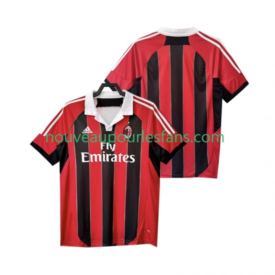 Maillot AC Milan 2012 2013 Rétro Homme Tenue Domicile Manche Courte