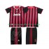 Maillot AC Milan 2009 Rétro Enfant Tenue Domicile 2010 Manche Courte