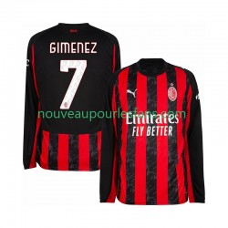 Maillot AC Milan Santiago Gimenez 7 Homme Tenue Domicile 2025-2026 Manche Longue