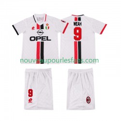 Maillot AC Milan WEAH 8 1996 1997 Rétro Enfant Tenue Extérieur Manche Courte