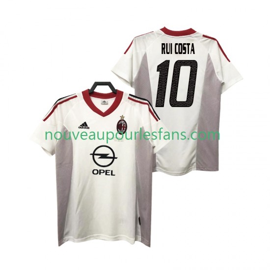 Maillot AC Milan rui costa 10 2004 2005 Rétro Homme Tenue Extérieur Manche Courte