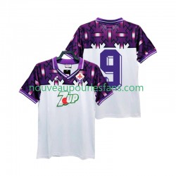Maillot Fiorentina 9 1992 1993 Rétro Homme Tenue Extérieur Manche Courte