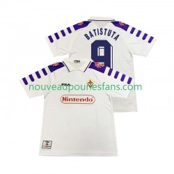 Maillot Fiorentina BASTUTA 9 Rétro Homme Tenue Extérieur 1999 1998 Manche Courte