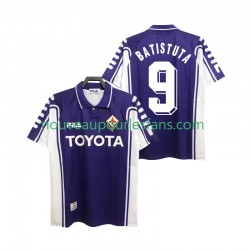 Maillot Fiorentina BASTUTA 9 2000 Rétro Homme Tenue Domicile 1999 Manche Courte