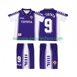 Maillot Fiorentina BASTUTA 9 2000 Rétro Enfant Tenue Domicile 1999 Manche Courte